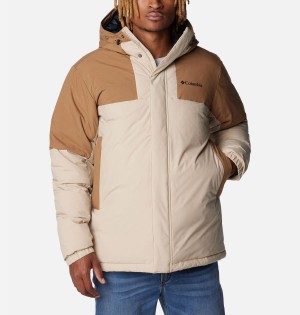 Columbia Aldercrest Hooded Insulated Men's Puffer Jacket Khaki | JTIEWC-124