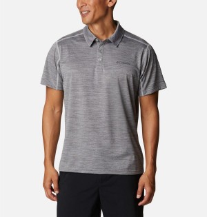 Columbia Alpine Chill Zero Men's Polo Shirt Grey | NSGIEF-657