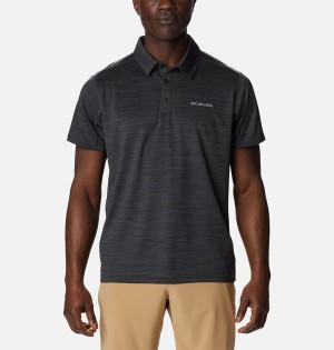 Columbia Alpine Chill Zero Men's Polo Shirt Black | VBDJPH-932