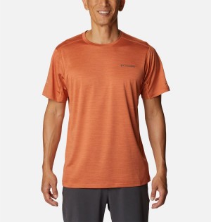 Columbia Alpine Chill Zero Short Sleeve Crew Men's T-Shirt Orange | RICXKP-235