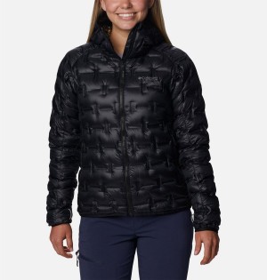 Columbia Alpine Crux II Hooded Women's Puffer Jacket Black | DXKLYS-725