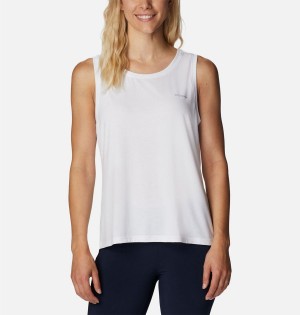 Columbia Anytime Knit Women's Tank Top White | JCISRX-085