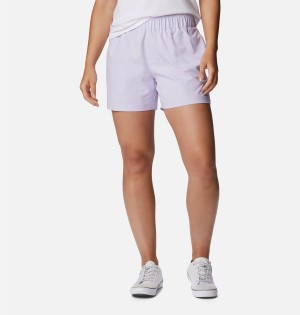 Columbia Anytime Lite Women's Shorts Purple | IDSNJR-136