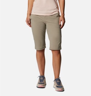 Columbia Anytime Outdoor Long Women's Shorts Khaki | SFPLDZ-592