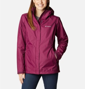 Columbia Arcadia II Women's Rain Jacket Coral | NJOLPA-548