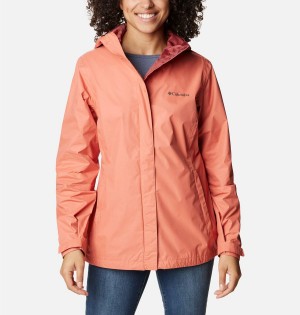 Columbia Arcadia II Women's Rain Jacket Coral | GYLZIQ-521