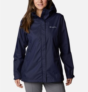 Columbia Arcadia II Women's Rain Jacket Navy | ZSIFDM-871