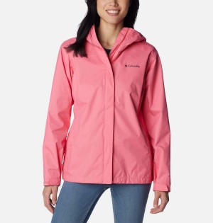Columbia Arcadia II Women's Rain Jacket Pink | LQIGCR-401