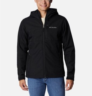 Columbia Ascender Hooded Men's Softshell Jackets Black | VNLYBM-501
