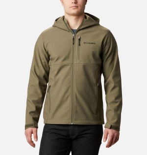 Columbia Ascender Hooded Men's Softshell Jackets Green | TBQYEL-082
