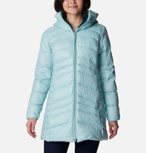 Columbia Autumn Park Hooded Mid Women's Puffer Jacket Turquoise | CAMXPS-627