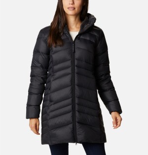 Columbia Autumn Park Hooded Mid Women's Puffer Jacket Black | SWXAOD-842