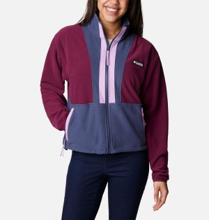 Columbia Back Bowl Full Zip Women's Fleece Jacket Navy | UXMNKV-091