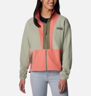 Columbia Back Bowl Full Zip Women's Fleece Jacket Green | HGVIRO-219