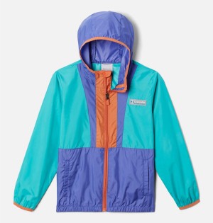 Columbia Back Bowl Hooded Windbreaker Kids' Jacket Blue | JOIESH-251