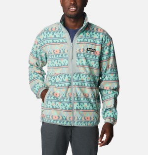 Columbia Back Bowl Lightweight Men's Fleece Jacket Green | CLJVZE-570