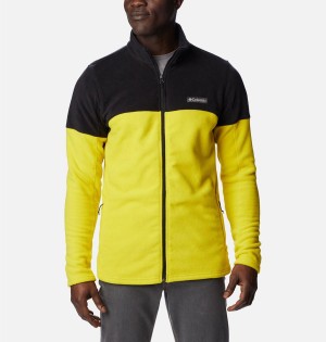 Columbia Basin Trail Full Zip Men's Fleece Jacket Yellow | UMIPGV-390