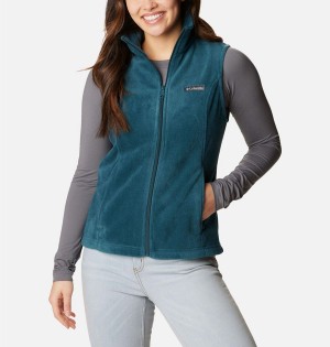 Columbia Benton Springs Fleece Women's Vest Turquoise | ENLHPK-083