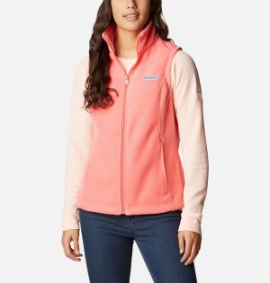 Columbia Benton Springs Fleece Women's Vest Pink | HILURF-165