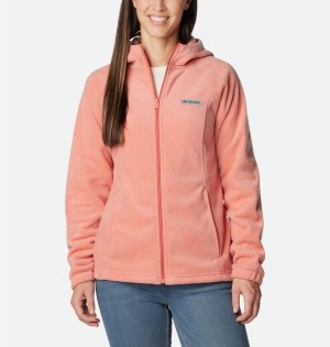 Columbia Benton Springs Full Zip Hoodie Women's Fleece Jacket Coral | BOKUPG-679