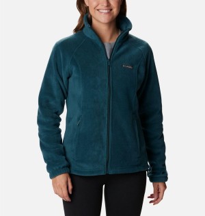 Columbia Benton Springs Full Zip Women's Fleece Jacket Turquoise | VQYUDF-479