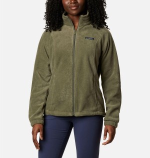 Columbia Benton Springs Full Zip Women's Fleece Jacket Green | XNLOQR-074