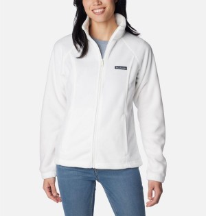 Columbia Benton Springs Full Zip Women's Fleece Jacket White | AJRIDE-531