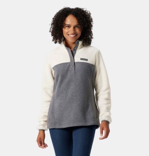 Columbia Benton Springs Half Snap Fleece Women's Pullover Grey | BMRPLH-132
