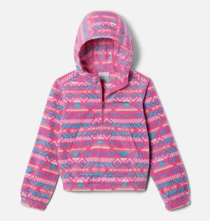 Columbia Benton Springs Half Zip Fleece Pullover Kids' Hoodie Pink | SUGAID-734