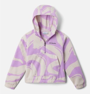 Columbia Benton Springs Half Zip Fleece Pullover Kids' Hoodie Purple | PYQHKL-396