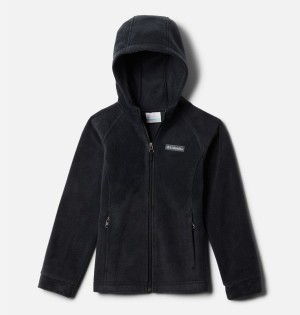 Columbia Benton Springs II Hooded Fleece Kids' Jacket Black | QNCZDV-431
