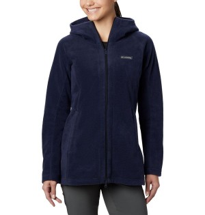 Columbia Benton Springs II Long Hoodie Women's Fleece Jacket Navy | NURXPE-340