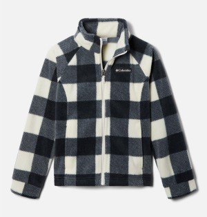 Columbia Benton Springs II Printed Fleece Kids' Jacket Black | VMXCFI-907