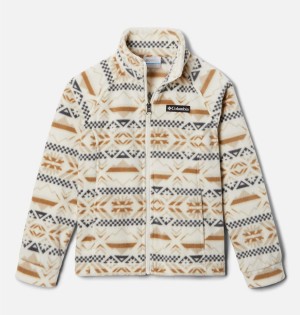 Columbia Benton Springs II Printed Fleece Kids' Jacket White | INJHCU-041