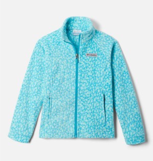 Columbia Benton Springs II Printed Fleece Kids' Jacket Turquoise | KCGOZL-726