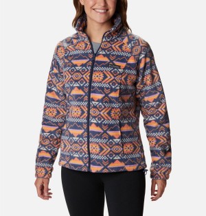 Columbia Benton Springs Printed Full Zip Women's Fleece Jacket Coral | EIHQRZ-085