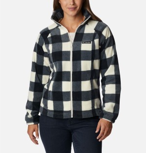 Columbia Benton Springs Printed Full Zip Women's Fleece Jacket Black | JSHPXA-758