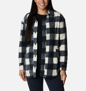 Columbia Benton Springs Shirt Women's Fleece Jacket Black | ZXEJKV-142
