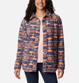Columbia Benton Springs Shirt Women's Fleece Jacket Coral | MAZEHT-831