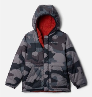 Columbia Big Fir Reversible Kids' Jacket Black | GFZCVW-756