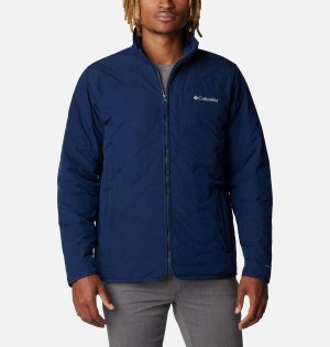 Columbia Birchwood Insulated Men's Puffer Jacket Navy | WOFGMT-805