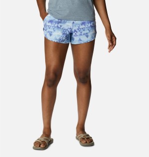 Columbia Bogata Bay Stretch Printed Women's Shorts Purple | ELISWY-043