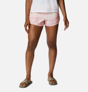 Columbia Bogata Bay Stretch Printed Women's Shorts Pink | XCUJTK-827
