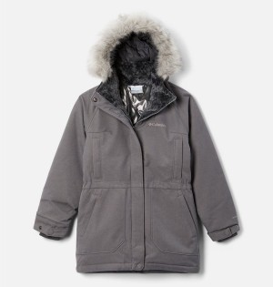 Columbia Boundary Bay Down Parka Kids' Jacket Grey | DHUKBS-206