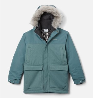 Columbia Boundary Bay Down Parka Kids' Jacket Turquoise | FMGUTV-758