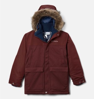 Columbia Boundary Bay Down Parka Kids' Jacket Red | JTCOWE-150