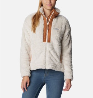 Columbia Boundless Discovery Full Zip Sherpa Women's Fleece Jacket White | EDNLSJ-014