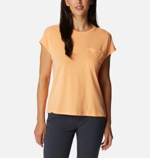 Columbia Boundless Trek Women's T-Shirt Orange | MPYLHU-065