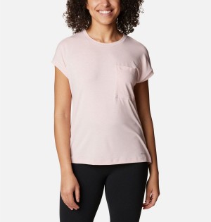 Columbia Boundless Trek Women's T-Shirt Pink | FHGOLE-104