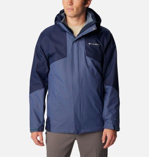 Columbia Bugaboo II Fleece Interchange Men's Ski Jacket Blue | CBIPNQ-052